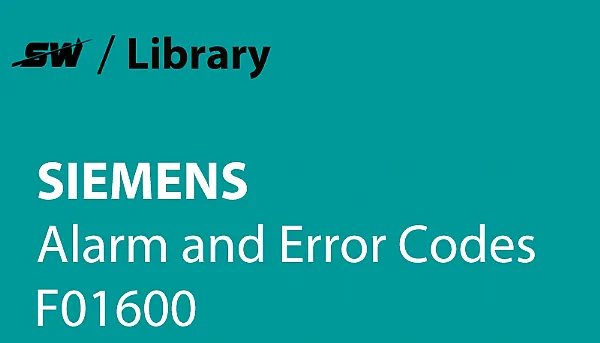 Come risolvere l'allarme F01600 di Siemens?
