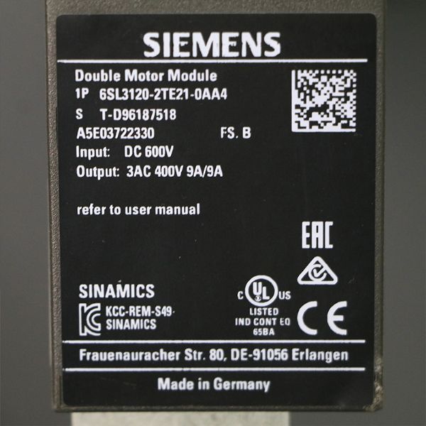 6SL3120-2TE21-0AA4 - 61005