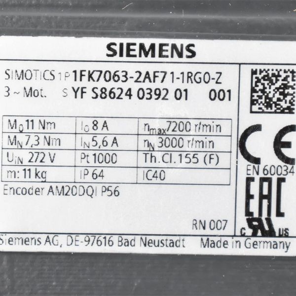 1FK7063-2AF71-1RG0 - 63495