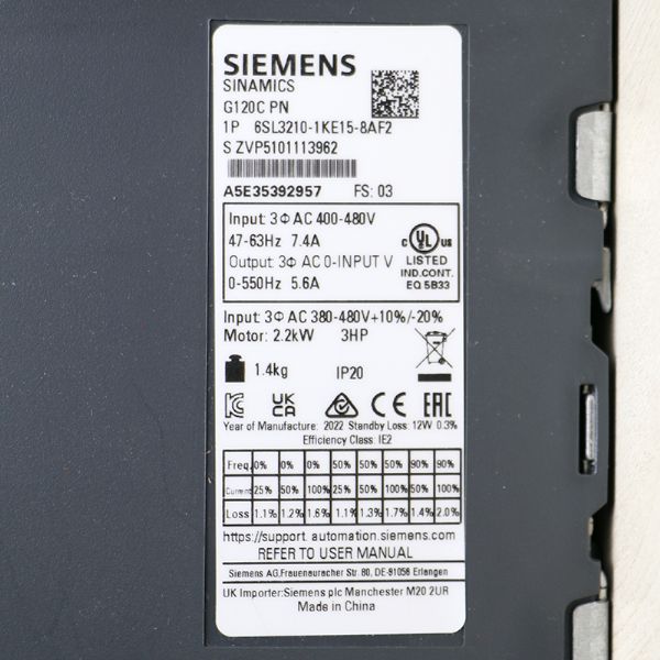 6SL3210-1KE15-8AF2 - 61555