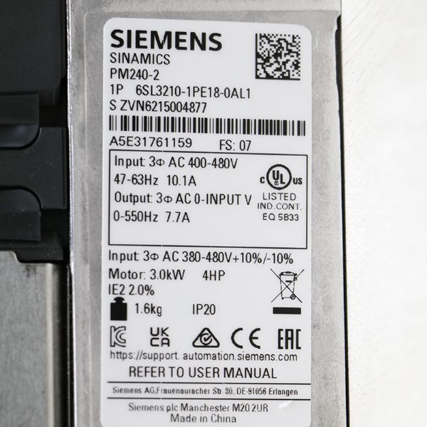 6SL3210-1PE18-0AL1 - 61670